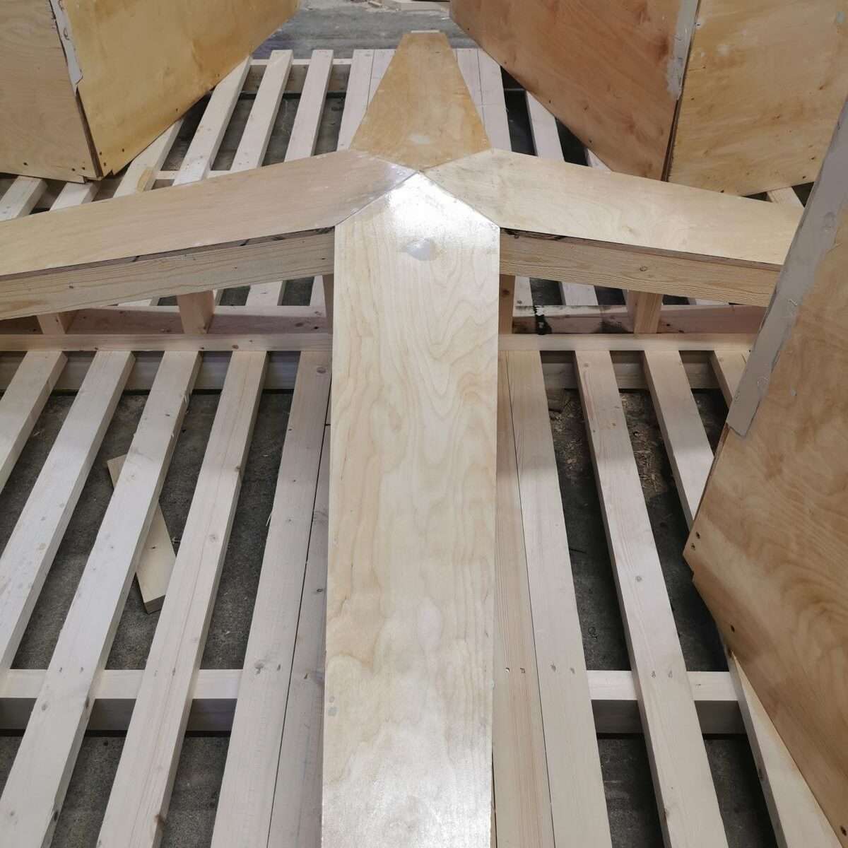 Precision-built timber formwork section for a bespoke architectural mould manufactured by MouldTec UK.