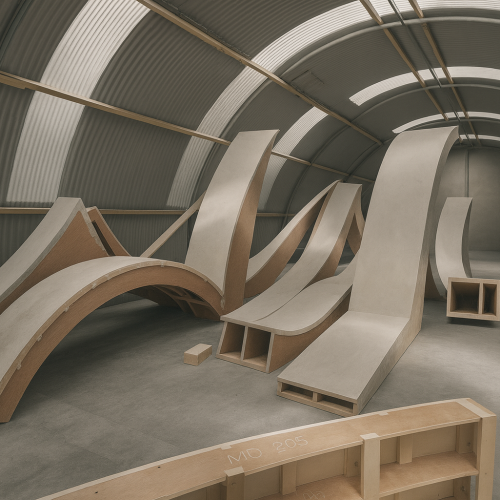 Curved concrete mould manufacturing for architectural precast