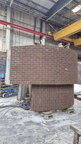 Brick-effect precast concrete panel mould