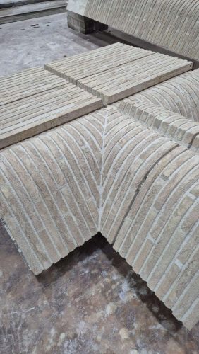 Curved architectural concrete mould surface detail